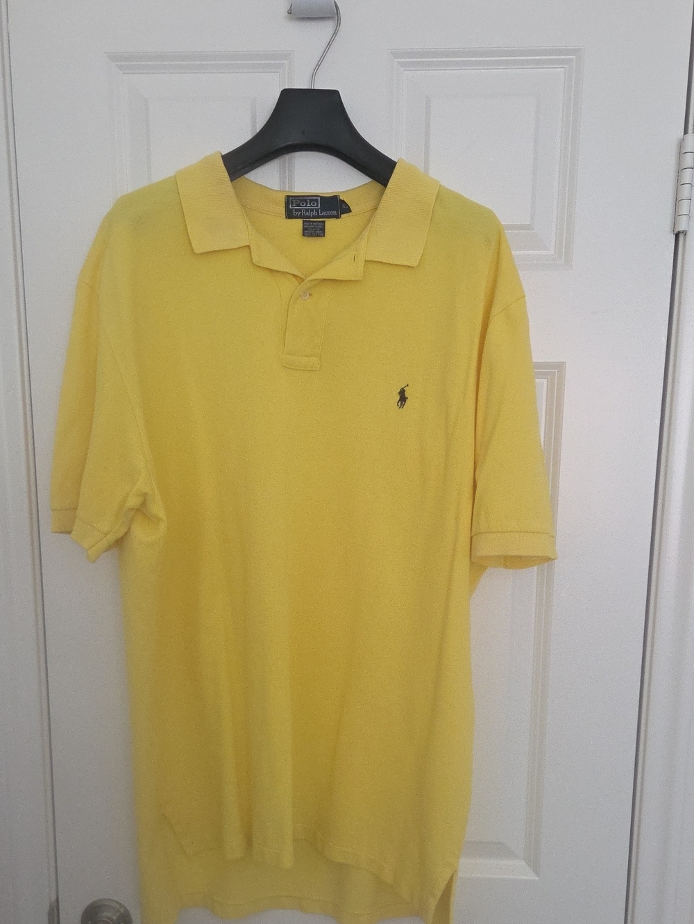 Polo Ralph Lauren Classic Fit Cotton Mesh Polo Shirt Yellow Medium